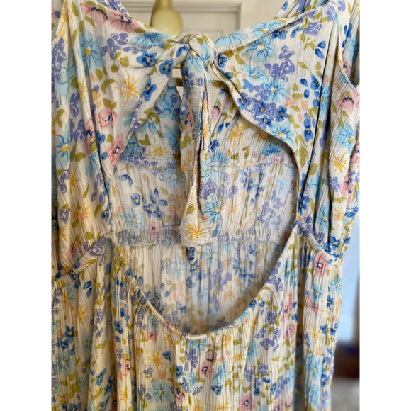 SO Ditsy Floral Maxi Dress Cottagecore Romantic European Parisian Coquette Party - Picture 7 of 10